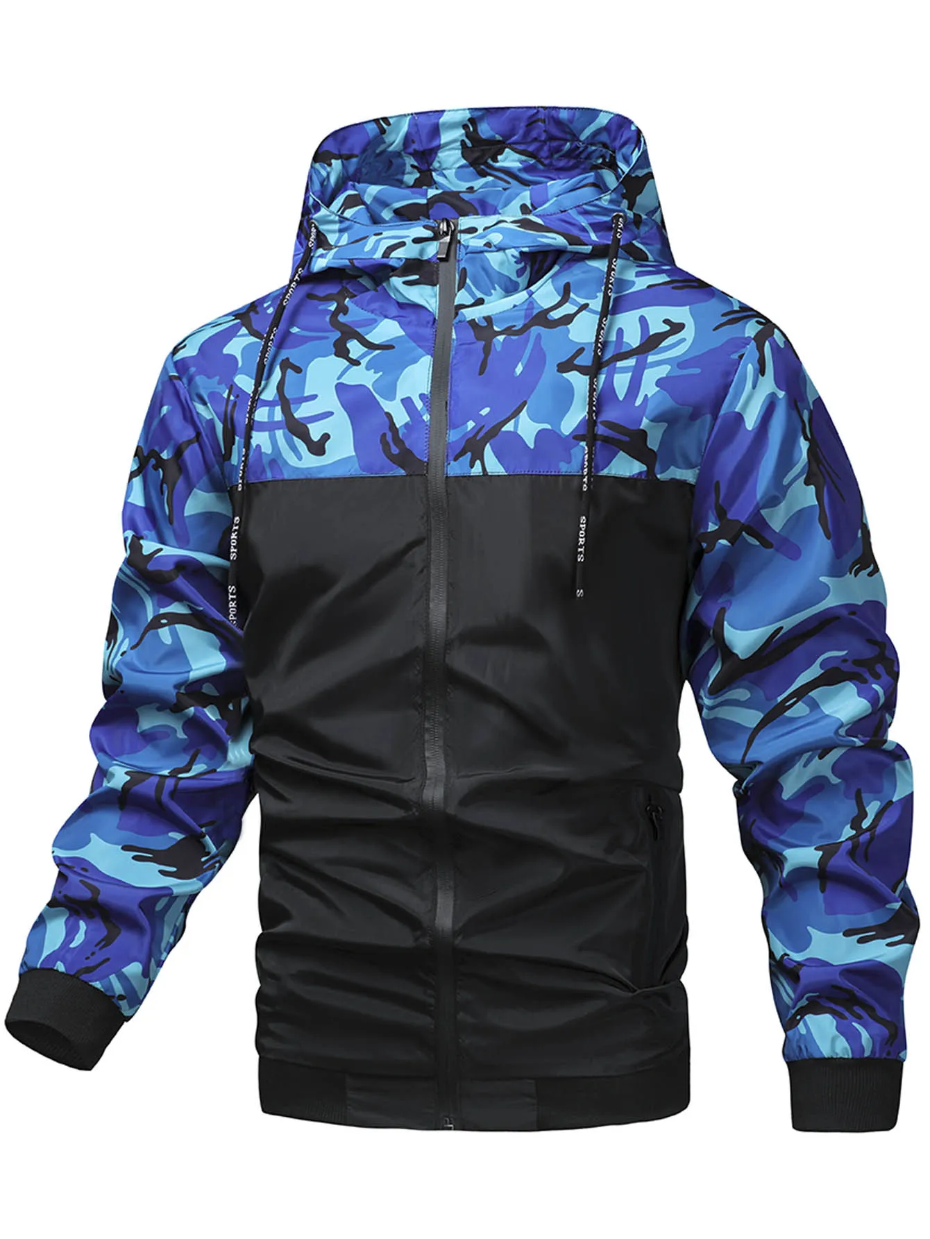 

Men's Camouflage Casual Jacket Hooded Print