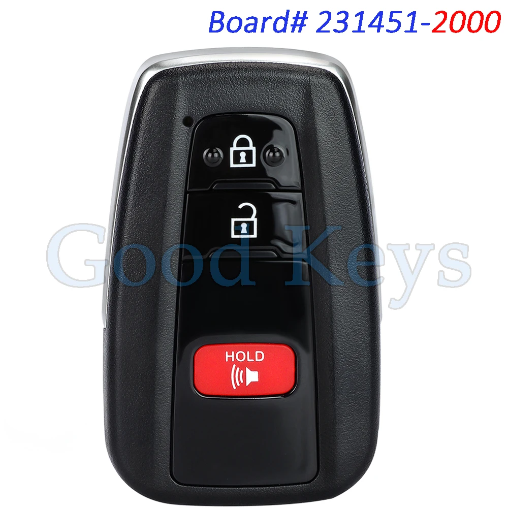 

KEYECU 231451-2000 Smart Keyless Remote Key Fob for Toyota Corolla 2019 2020 2021 2022 HYQ14FB 314.3MHz 3 Buttons