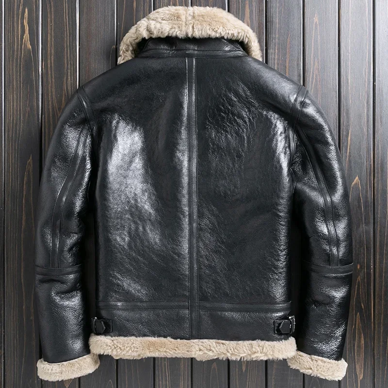 Original Lamb Fur Coat Men Clothing 2023 Winter New Leather and Fur Integrated Motorcycle Jacket Men's Coats Мех Натуральный FCY