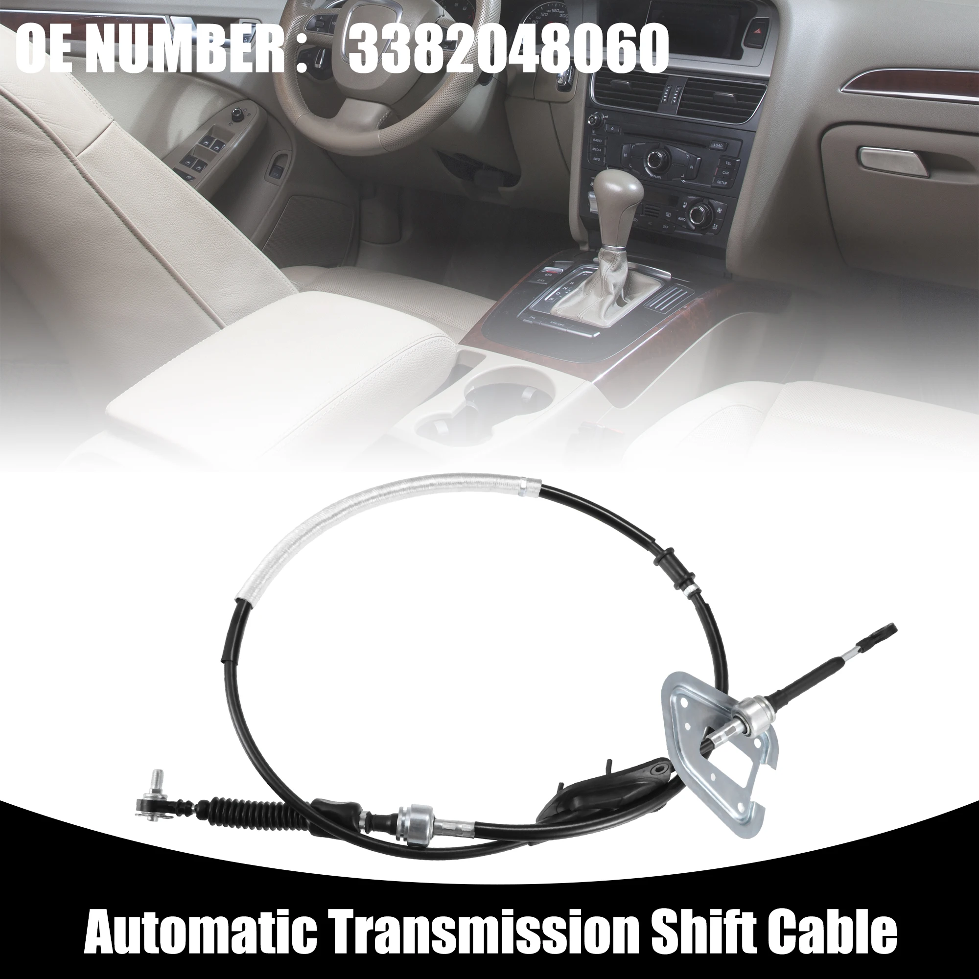 

X Autohaux Automatic Transmission Shift Cable NO.3382048060 - Auto Trans Shifter Cable for Toyota Highlander 2001-2003 Metal