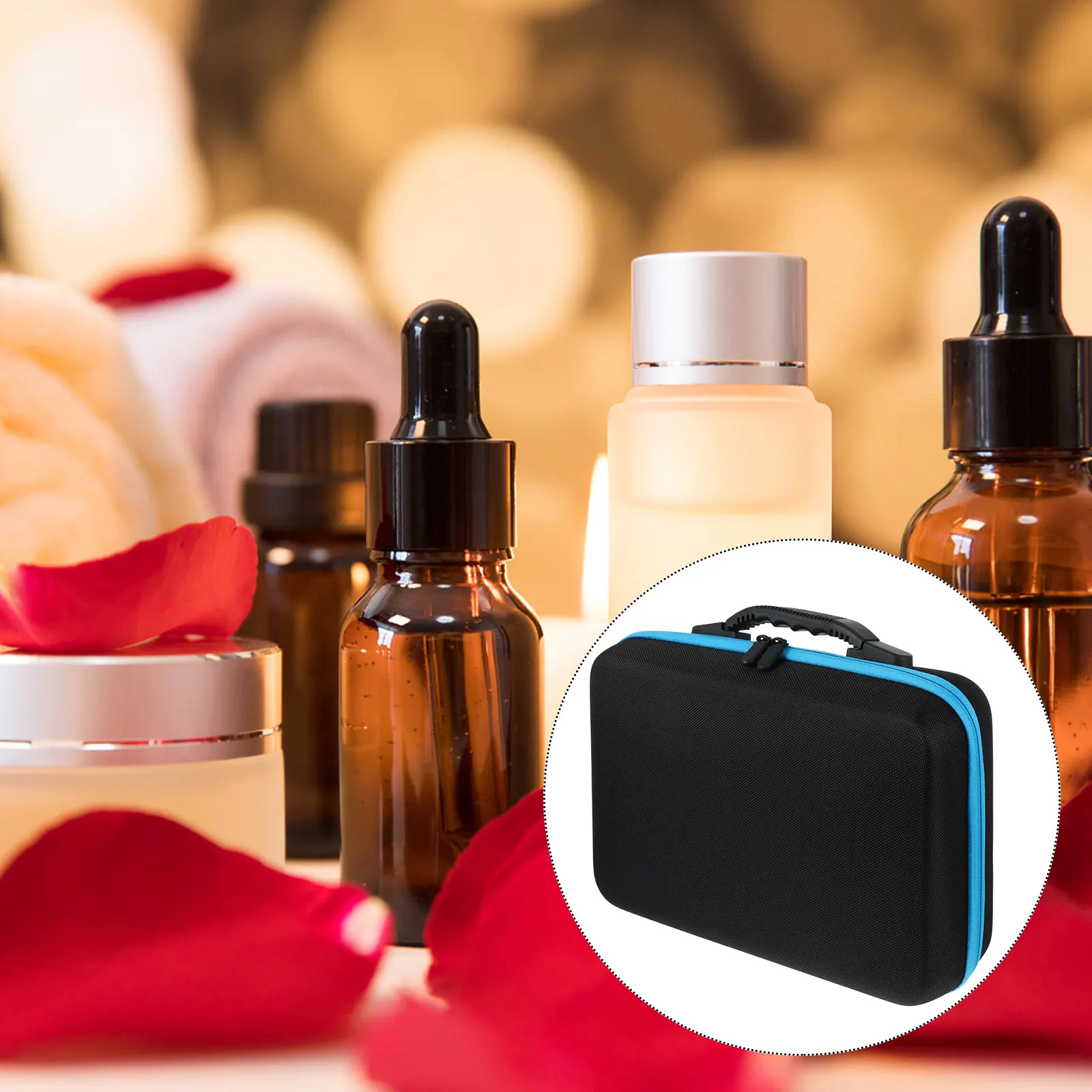 60-Bottle Essential Oil Storage Pouch – Portable Travel Case Organizer with Cushioned Protection