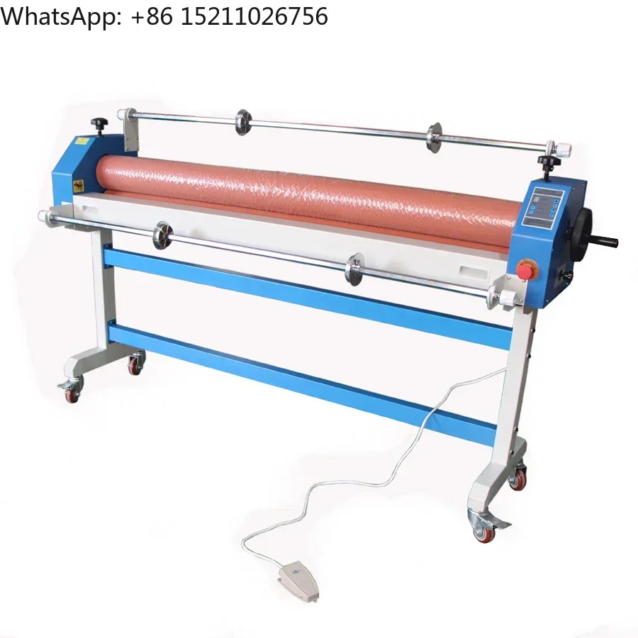 LAM-1300 Hangzhou Cold Roll Laminator  hot sale  paper pvc machine with film shaft  Electric manual  easy operation