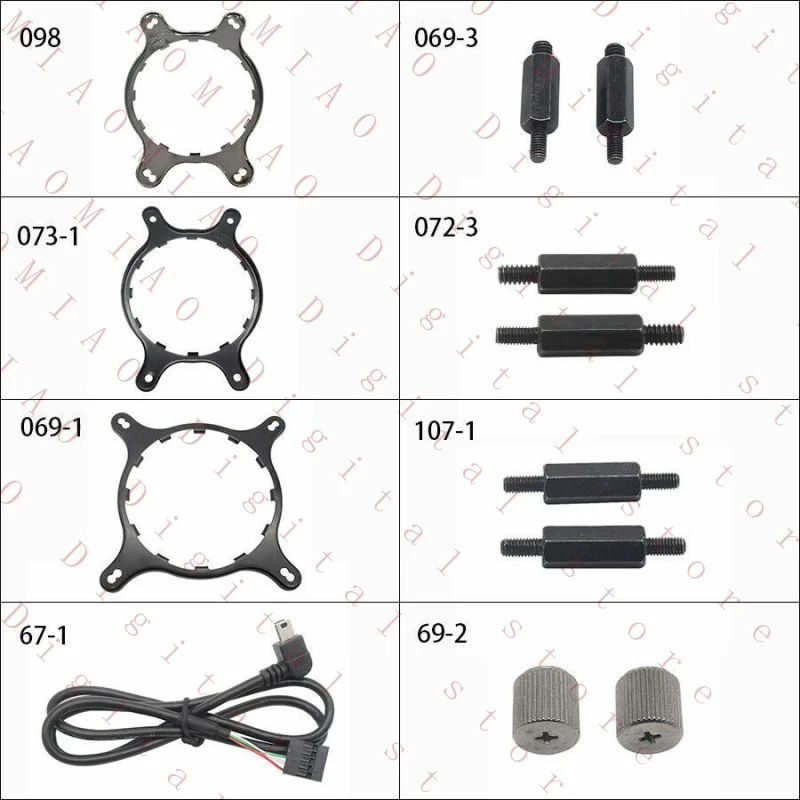 

Крепежные винты-стойки TG для жидкостных/водяных кулеров EVGA CLC 120 для процессоров