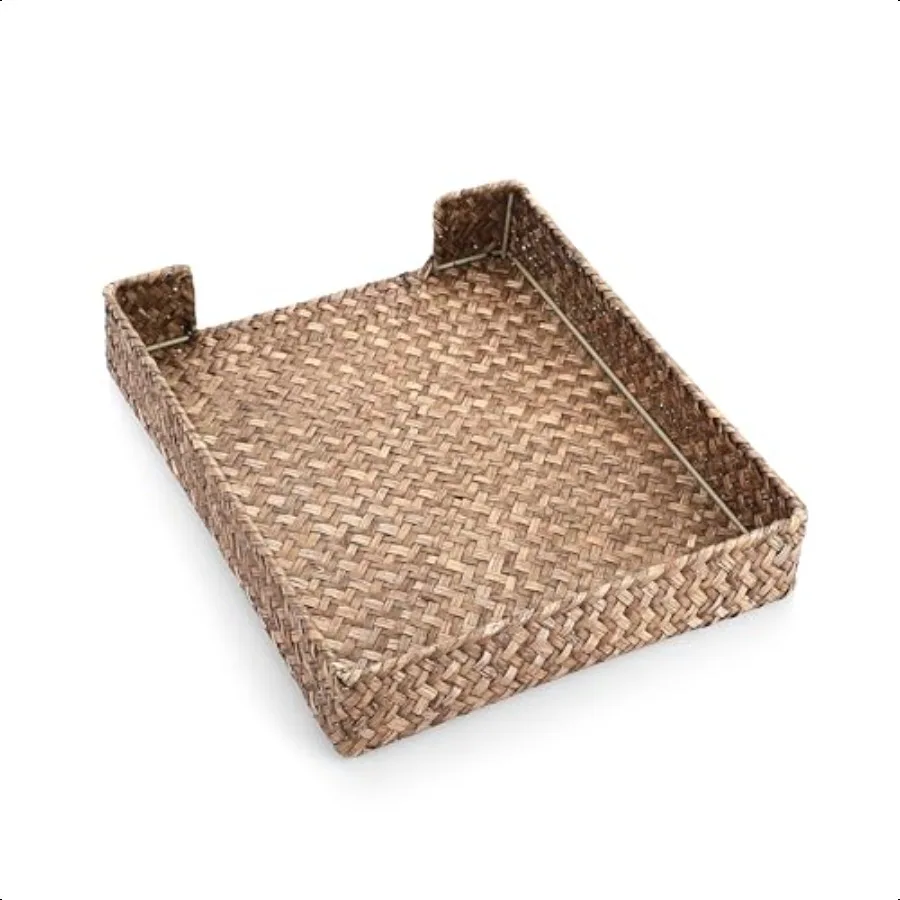 KY متعددة الأغراض A4 ملف صينية الأعشاب البحرية الطبيعية مكتب صينية المنظم المنسوجة حجم الرسالة مكتب وثائق صواني مجلة تخزين الملفات