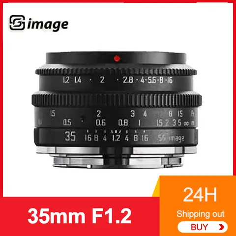 SGimage APS-C 광각 수동 초점 렌즈, 소니 E 니콘 Z 후지 XF 캐논 EF-M RF M4 3 L 마운트 카메라용, 35mm F1.2