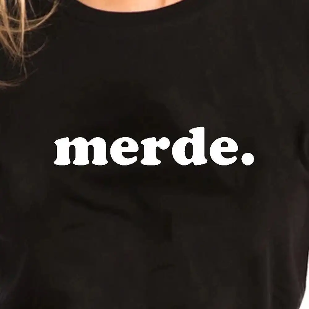 Merde T Shirt Softstyle French Bad Language Novelty Logo