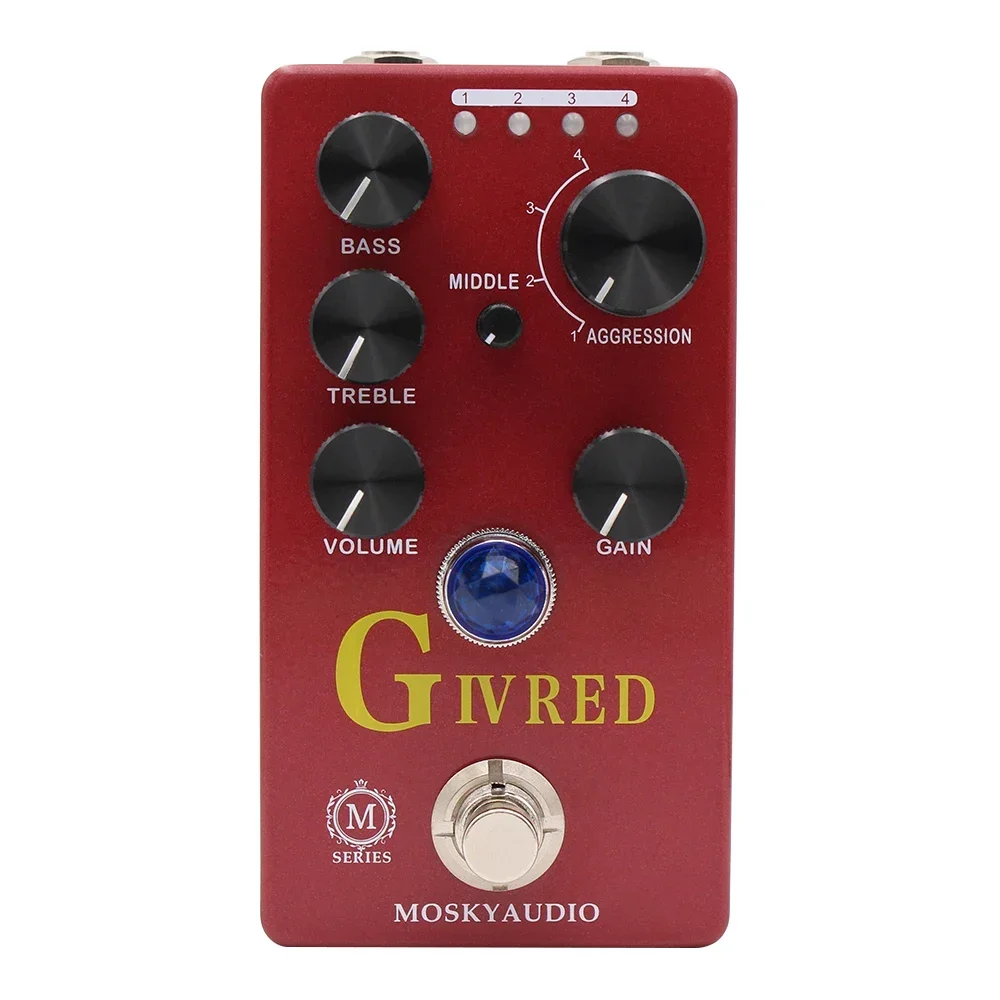 Mosky G IV RED Distortion/Overdrive/Preamp Pedal True Bypass,Effect Pedal for Electric Guitar