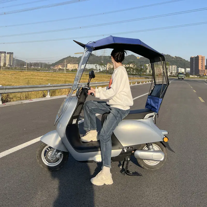 Electric Vehicle Awning Sunshade Rain Proof Awning New Leisure Small Battery Scooter Plastic Canopy Scooter Umbrella