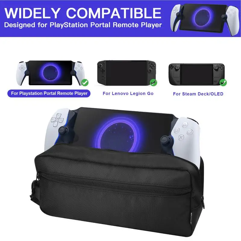 Estuche de almacenamiento para consola PS Portal, bolsa de almacenamiento ligera, bolsa de transporte, bolsa de viaje, estuche de almacenamiento para cargador, juego de consola de juegos