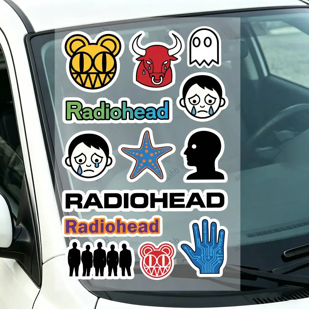 R-Radio H-head Motorcycle Sticker Set Reflective Decals For Helmet Fuel Tank Fairing Body Custom Bike Graphics Kit