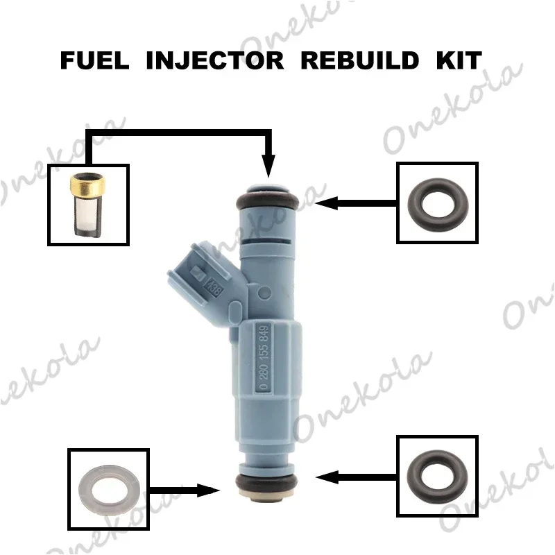 Fuel Injector repair kit Orings Filters for Dodge Ram 1500 4.7l 2002-2007 OE 0280155849
