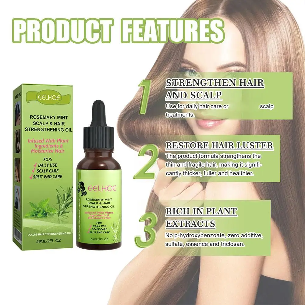 Solución de Nutrición del cabello de menta para calmar el cabello seco, masaje del cuero cabelludo, tratamiento para fortalecer el cuidado del cabello, aceite esencial M3K5