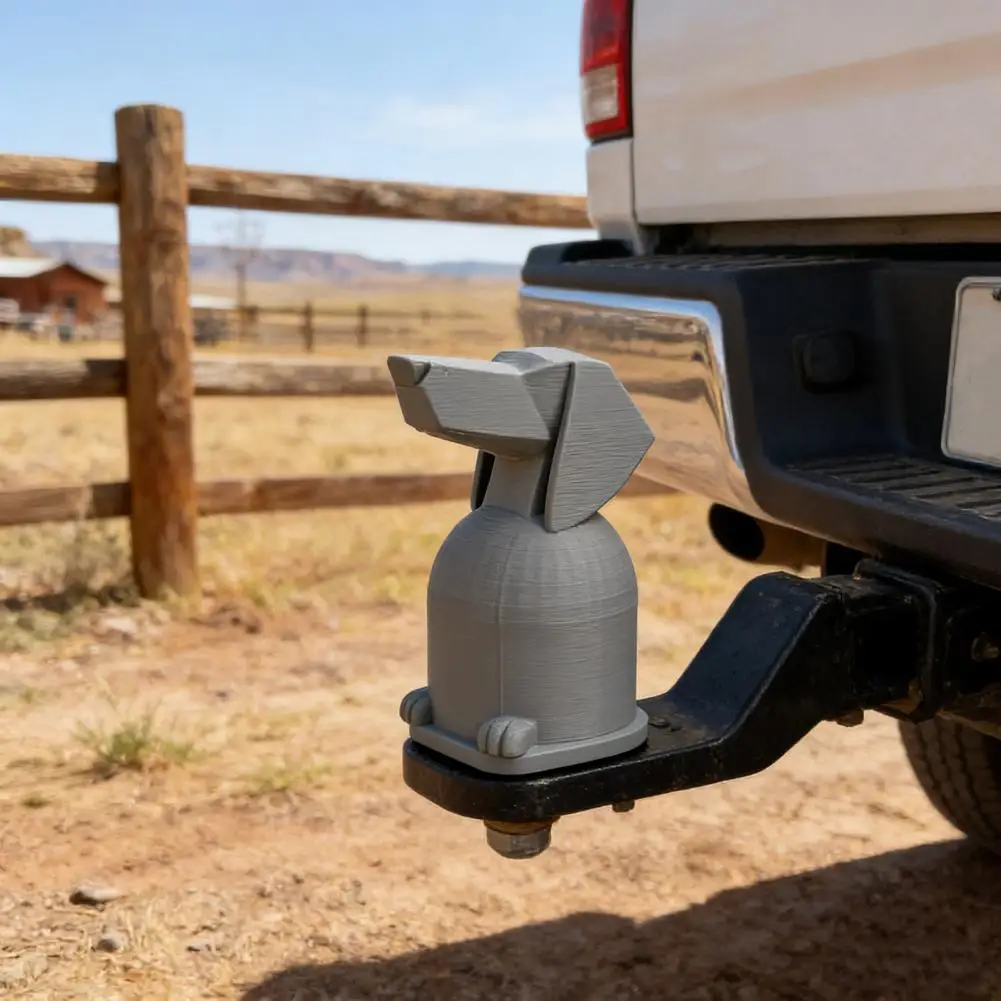 Plastic Hitch Cover 3d Printed Dachshund Dog Trailer Hitch Ball Cover Funny Towing Protector Cap Rubber Truck Trailer Coupling
