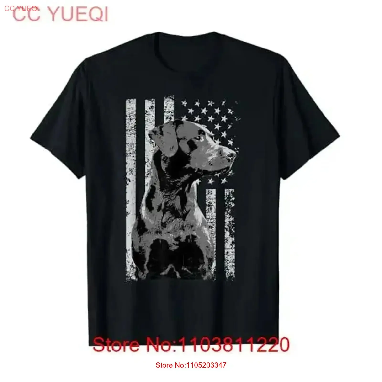 

USA Flag Black Labrador gift for Lab Owners T Shirt vintage Washed Comfortable Stretched Top Everyday Wear Soft streetwear