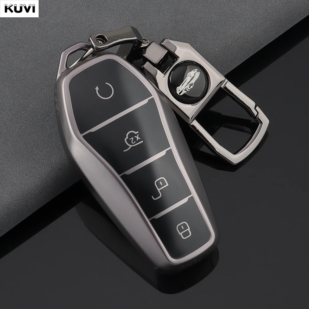 For BYD Song Plus Atto 3 Han EV Tang DM Qin Seal Dolphin Fashion TPU Car Key Case Cover Shell Protected Keychain Fob Accessories