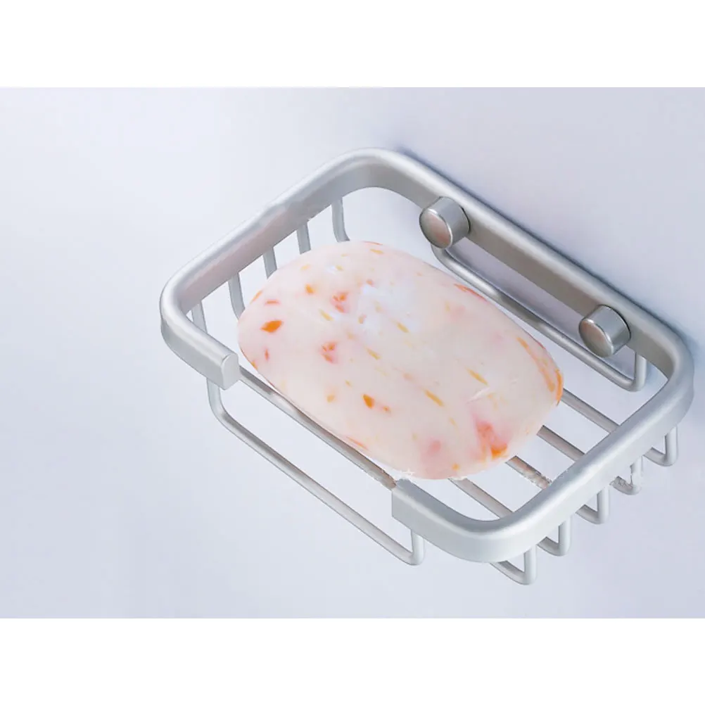 

Wall Mount Soap Holder Aluminum Draining Rack for Bathroom Kitchen Sponge Holder Soap Dish Tray Organizer Storage
