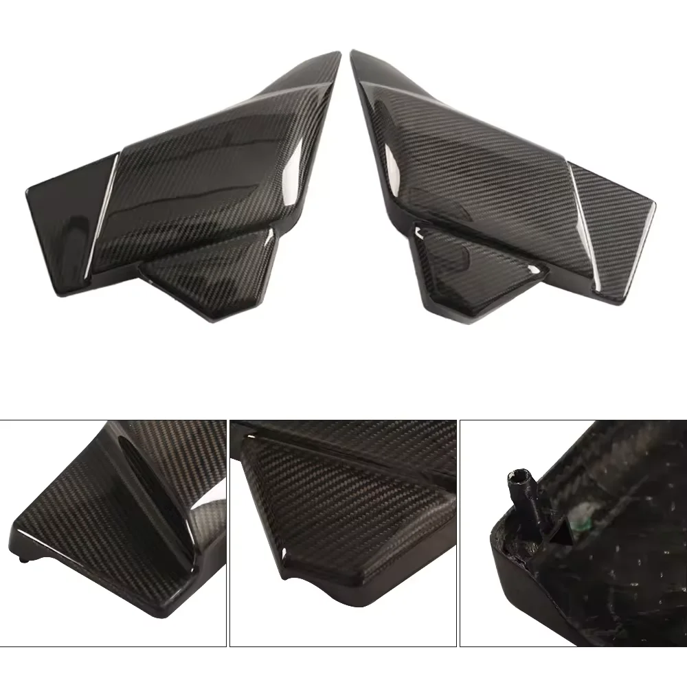 3K Twill Glossy Carbon Fiber Battery Cover with Diagonal Stripe Shine Compatible with 2023-2025 for Harley Road Glide CVO Cubic