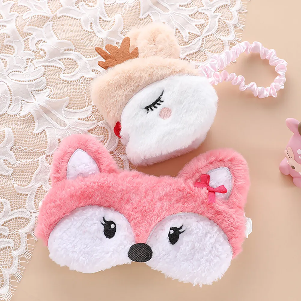 

1Pcs Adorable Cartoon Sleep Mask Soft Skin-Friendly Fabric Light Blocking Eye Cover for Travel Flight Nap Home Hotel Train Sleep