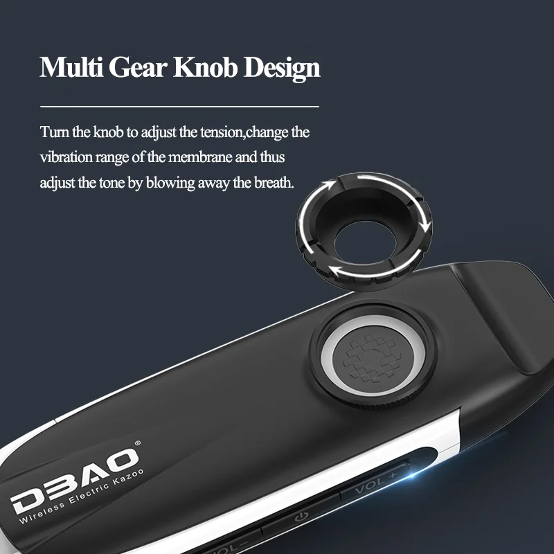 Wireless Electric Kazoo With Receiver Bluetooth For Connecting With Speaker Adjustable Reverb Tone Upgrade Kazoo