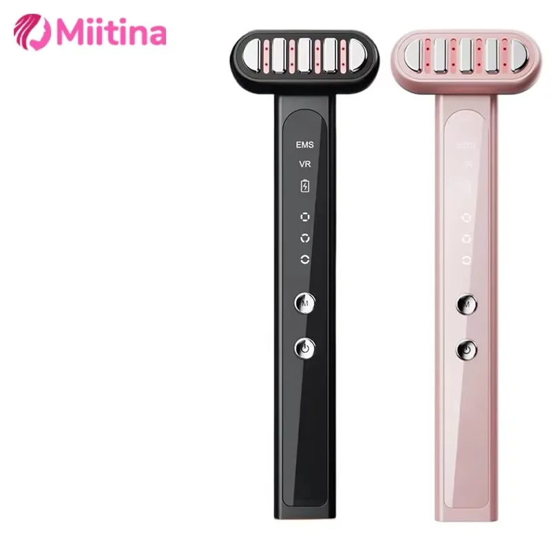 360° Face Eye Beauty Device EMS Microcurrent Facial Face Eyes Massager Wand Reduce Wrinkles Anti-Aging Skin Care LED Display