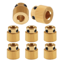 8PCS Brass Extruder Wheel 40 Teeth Drive Gear for Creality CR-10 10S S4 S5 Ender 3 / Pro / V2 3D Printer Parts