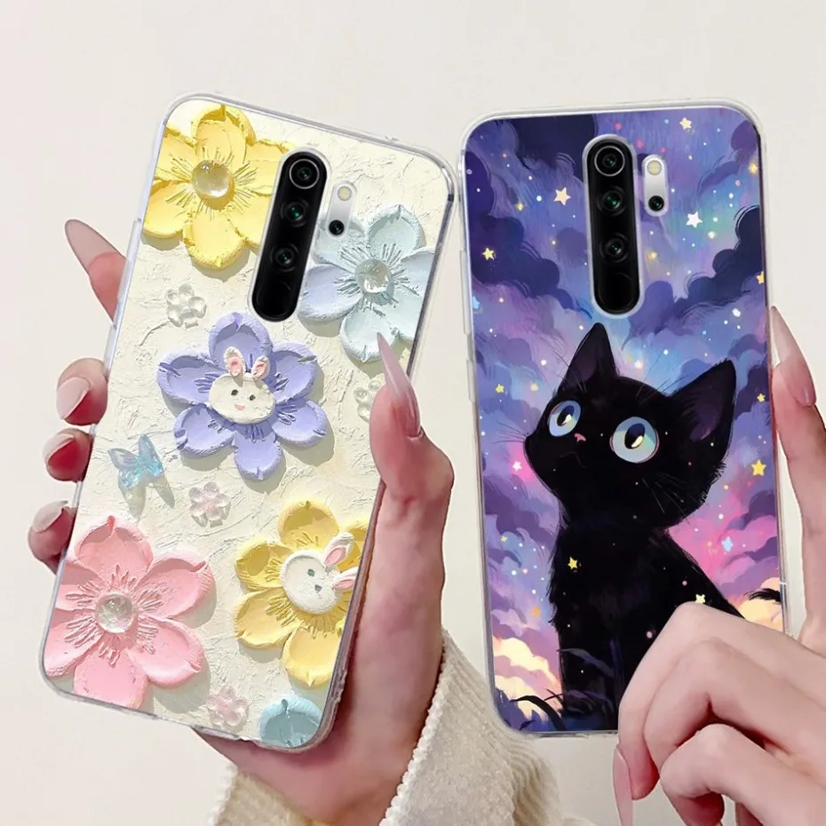 2024 Cute Cartoon Case For Xiaomi Redmi Note 8 Pro Note8 8T Soft Silicone TPU Back Cover For Redmi Note 8 T 8Pro Phone Cases