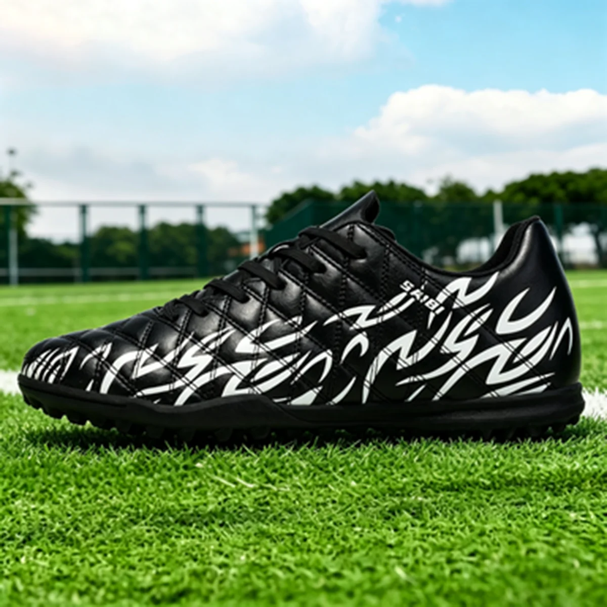 

Solid Color Classic TF Turf Soccer shoes Flexible Rubber Bottom Unisex Adult Amateur League Competition Shoes