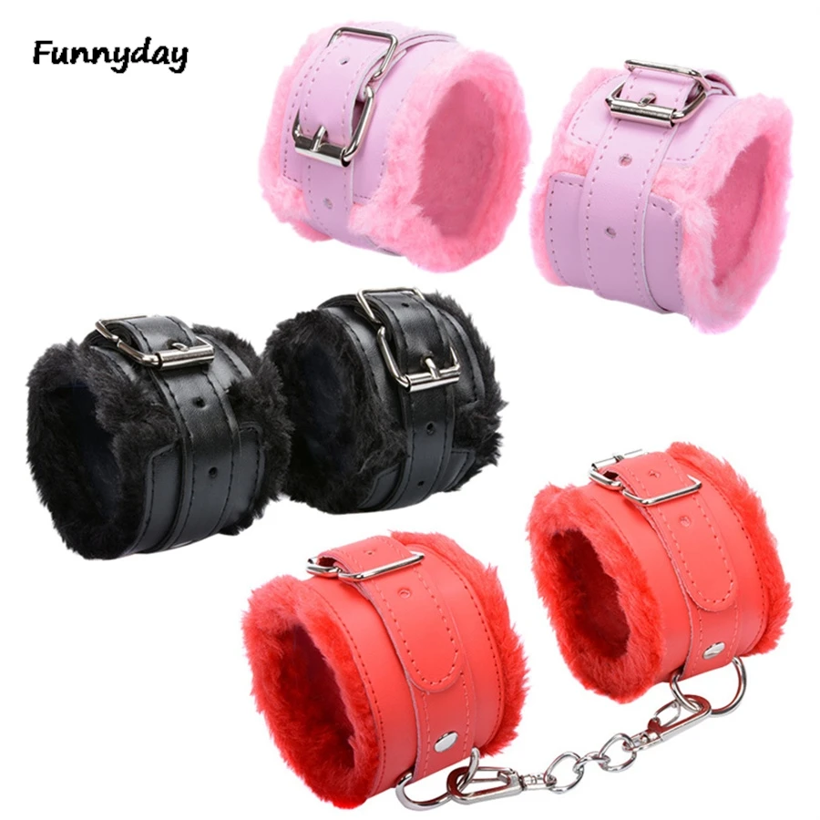Bdsm Sexy Plush Handcuffs Women Ankle Cuff Bracelet Adjustable Fetish Sex Toys Accessories Handcuff Adult Game 18+ Erotic