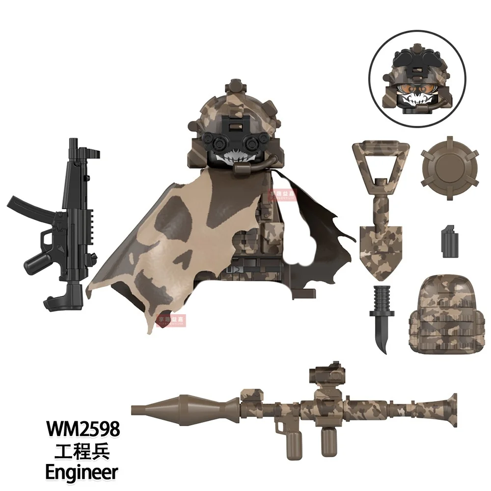 New The Military Engineer Sniper Commando Scout Commander Commando Navy Seals Wild Child Forces Model Block Brick Toy