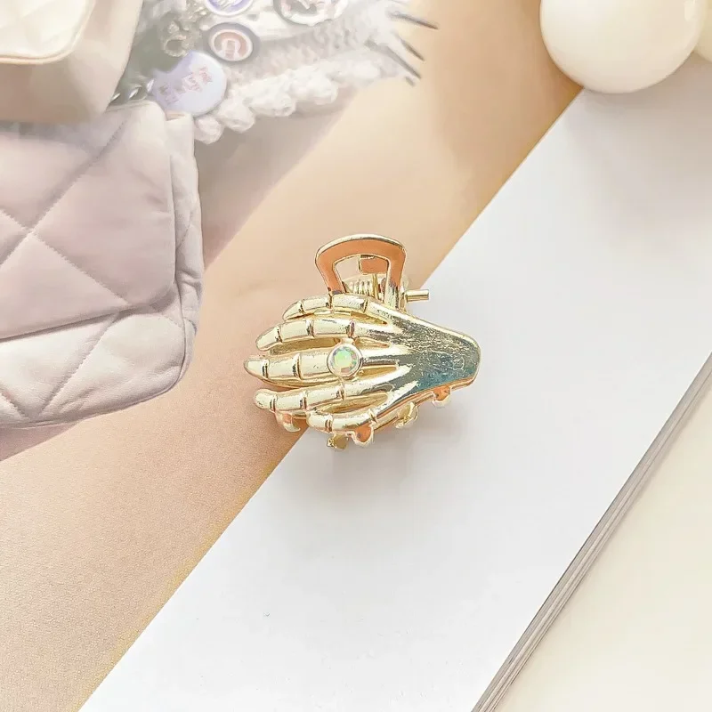 Mini Hairpin Starfish Claw Elegant Hair Accessories Metal Shell Hair Crab Clip Hair Accessories Heart-shaped Bangs Hairs Bow