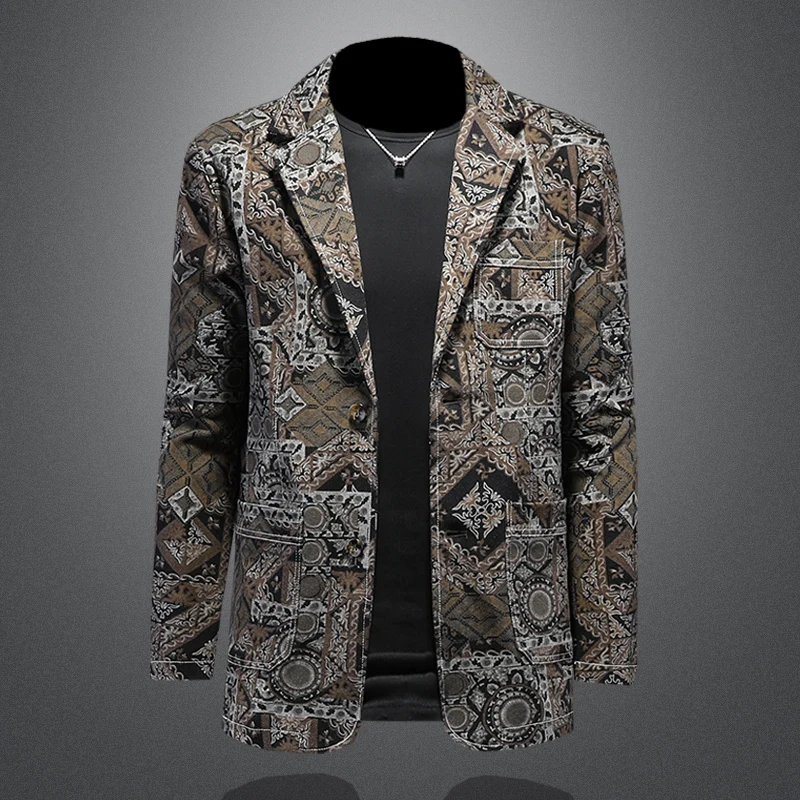 

Faionable Slim Fit Men's Denim Suit 2025 Autumn Sle Casual Urban Wear Long Sve Versatile Outerwear Sli And Haome