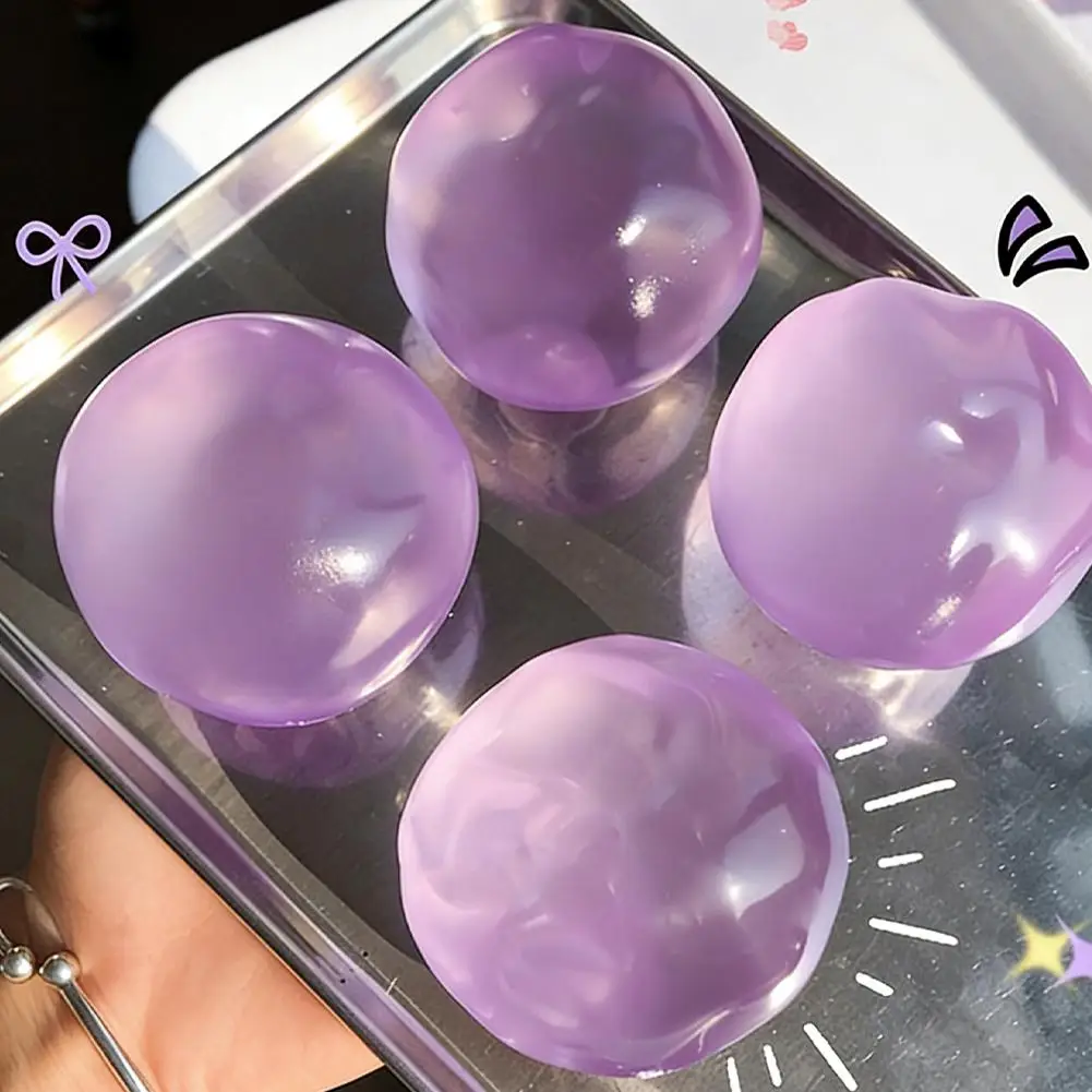 Cute Crystal Gel Squeeze Ball Squi-shy Toy, Slow Rising Stress Balls, Crunch Squishy Soft Gel Sensory Fidget Toy for Kids Adults