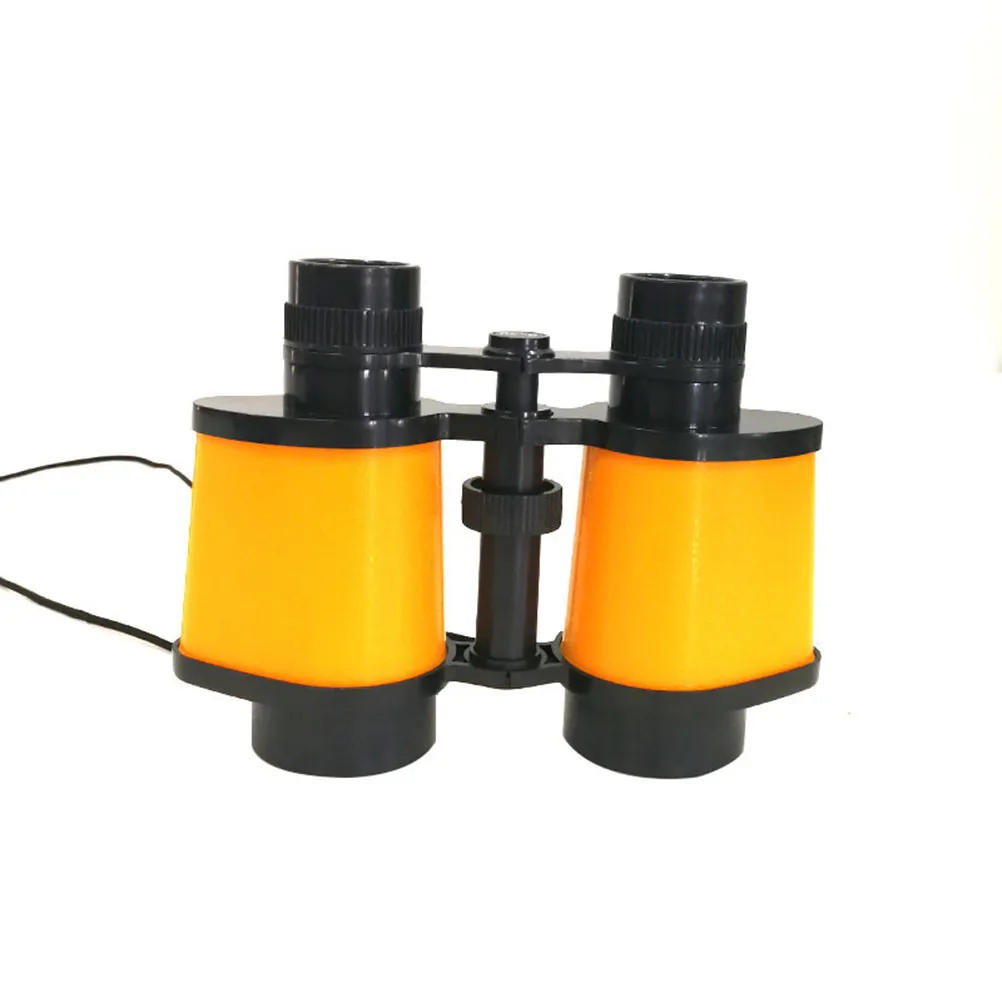 4Pcs Plastic Kids Binoculars Telescope Educational Science Tool for Nature Exploration Outdoor Learning Assorted Colors Yellow
