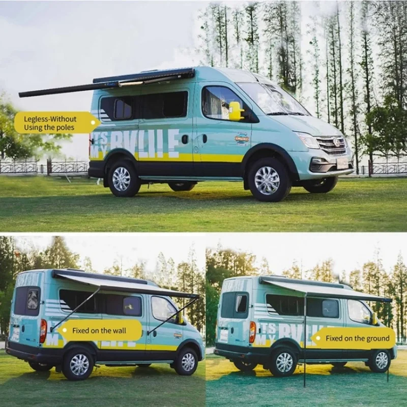 Automatische elektrische Wohnmobil-Markisen, wasserdicht, für den Außenbereich, manuelle oder elektrische Ausführungen für Camper, Outdoor-Wohnmobil-Zubehör