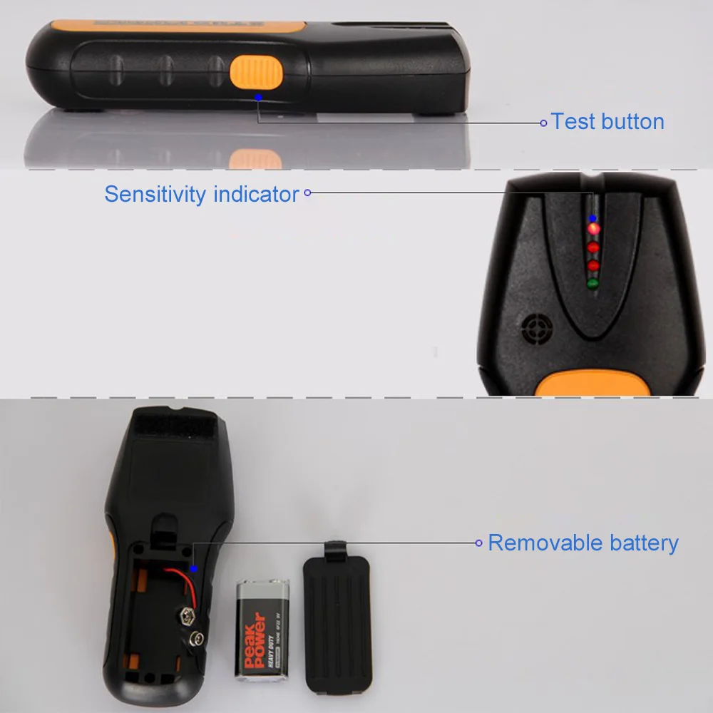 Multifunction Wall Detector Scanner Large Area Sensor For Metal Nonmetal AC Wire Finding With LCD Display And Beep