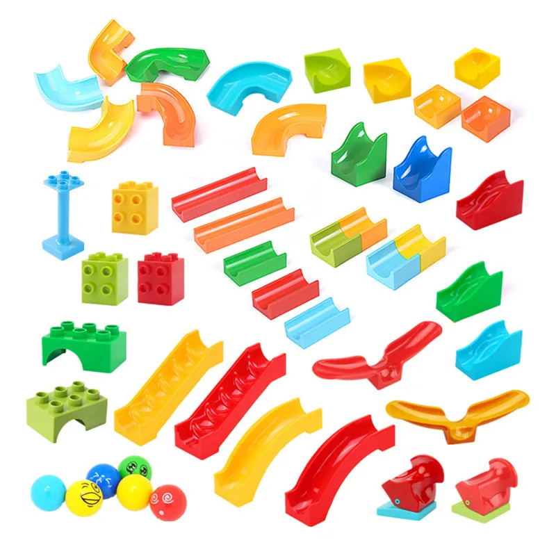 5pcs 10pcs Wholesale Marble Run Slide Slope Switch Ball Parts Compatible Large Building Blocks Educational DIY ConstructionnToys