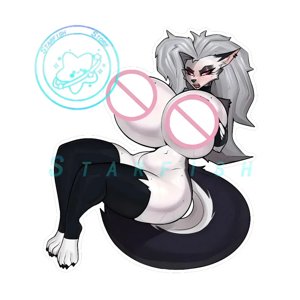 

Hellova Loona Design Car Stickers Temptation Hairy Girl Stickers Waterproof Car Tags RV PVC Material Waterproof Sunscreen