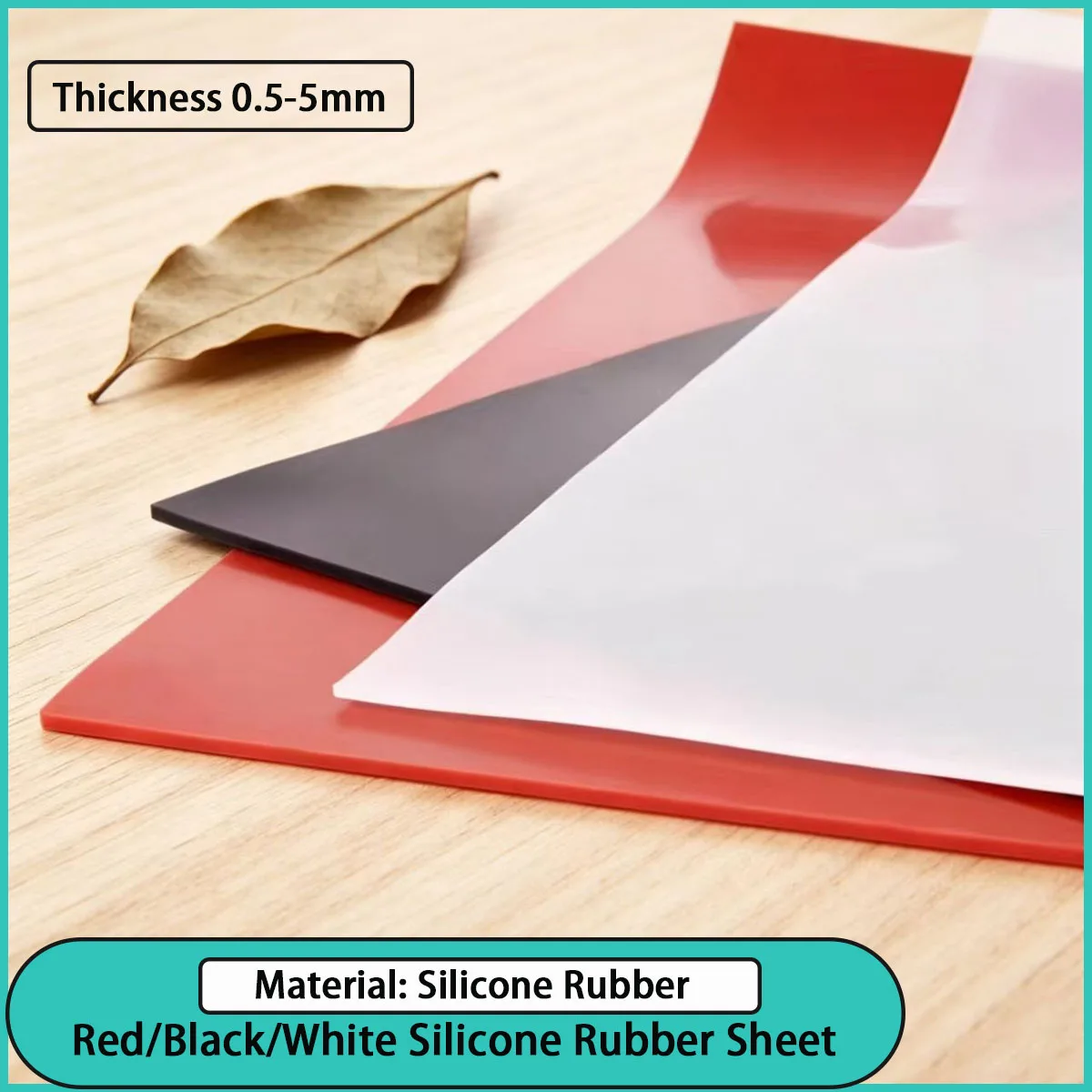 0.5-5mm thick red/black/white silicone rubber sheet for industrial sealing, insulation protection, anti slip buffering, etc