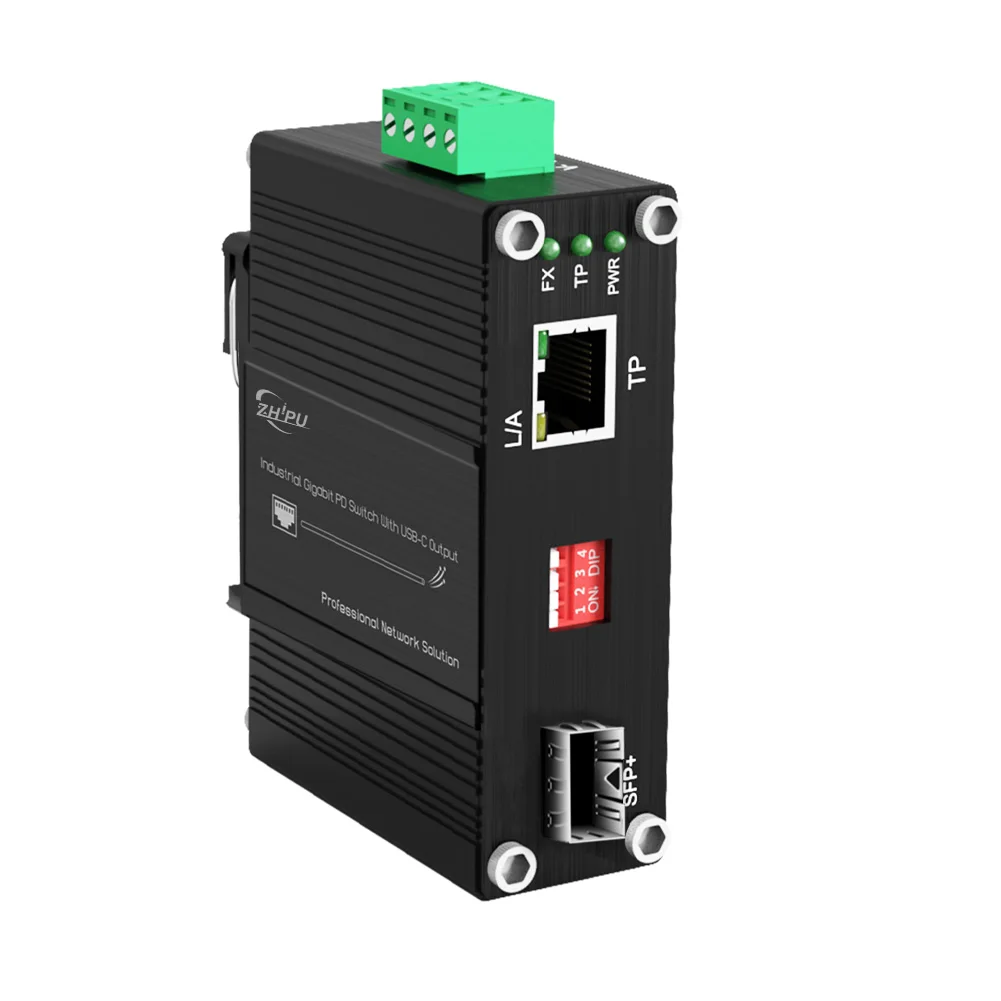 

Mini 10G SFP+ Media converter, Unmanaged10G/5G/2.5G/1G/100M Copper to 10G Base-X SFP+ MediConverter Fiber Transceiver, Dc 12~48V