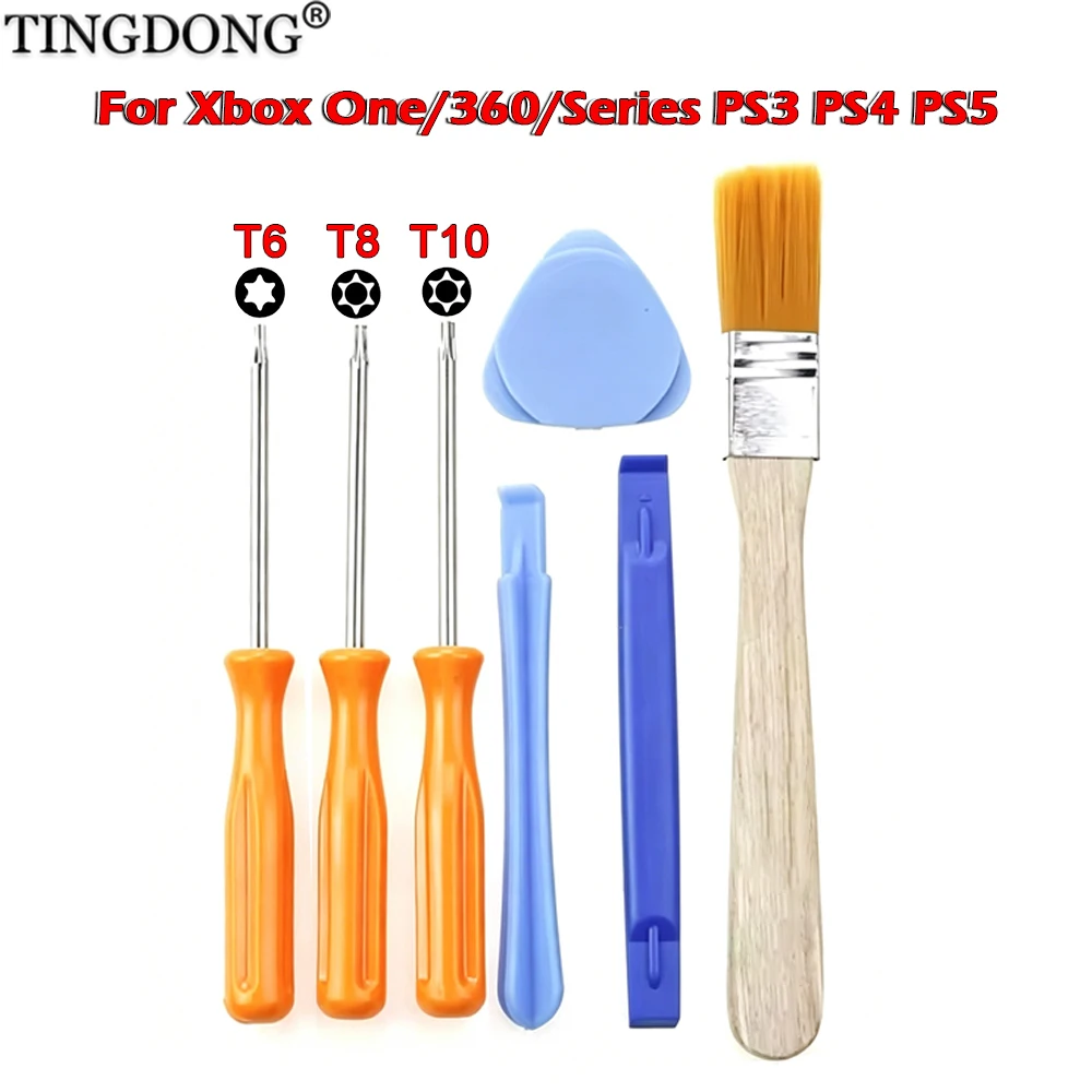 1SET Sicherheits-Torx-Schraubendreher-Set T6 T8 T10 für Xbox 360 One PS3 PS4 PS5 - Manipulationssicheres Reparatur- und Öffnungswerkzeug