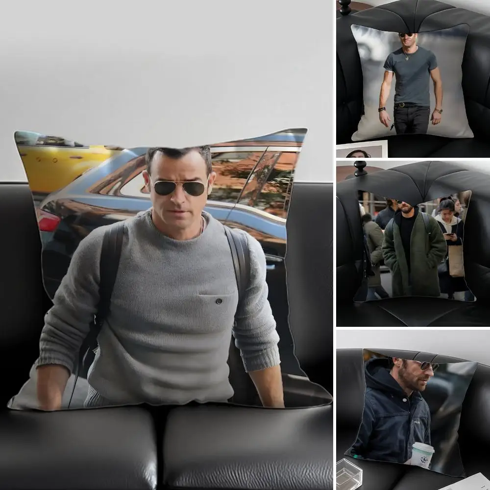 J-Justin Theroux Cushion Cover Pillow Case Soft Friendly Fabric & Concealed Zipper