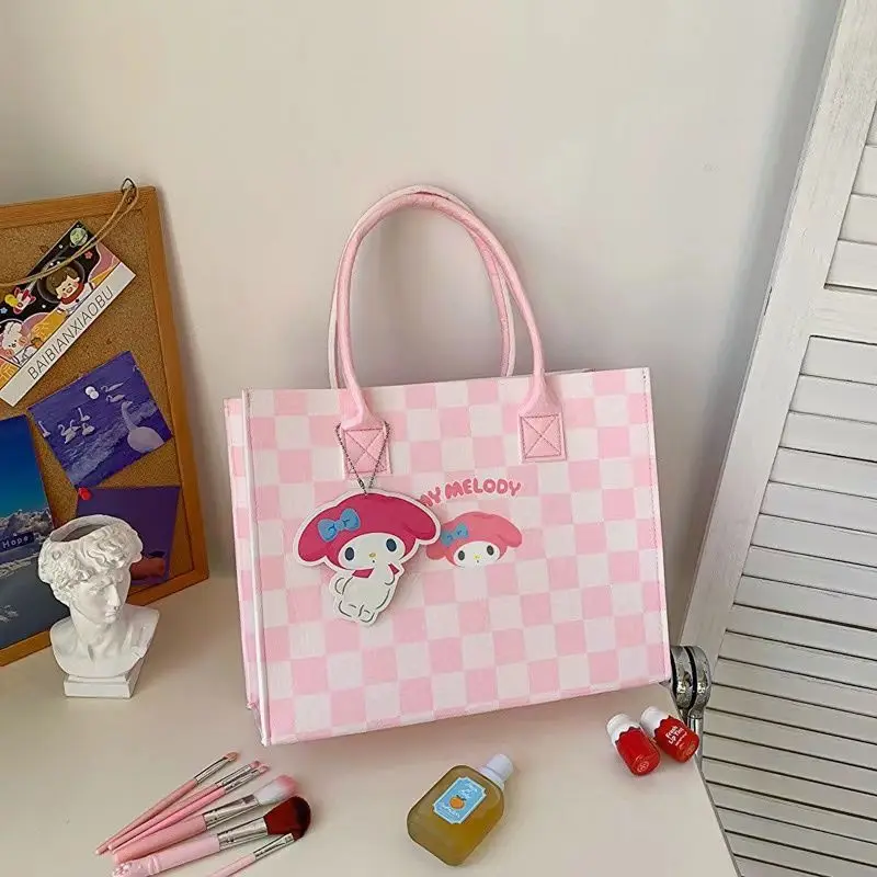 New Kuromi Children's Gift Bag Sanrio Cartoon Felt Elementary School Student Cram Bag Handbag Cute Gift Bag Doll Storage Bag