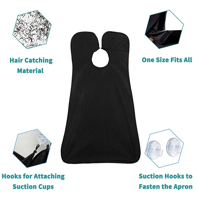 1pcs beard trap cape bib mirror sucker apron shaving beard trap Clean care tarp with two suckers