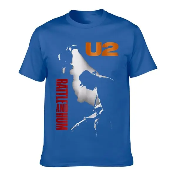 U2 Rattle And Hum T Shirt Black Size S M L 234XL Short Sleeve ZC10962024 High quality Brand T shirt Casual Printed 100% Cotton