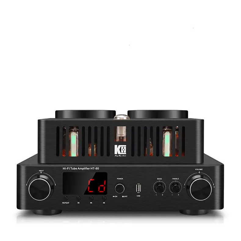 Vofull High Quality HT-80 Audio Vacuum Tube Stereo Amplifier Premium High Power Tube Amplifier For Bookshelf Speaker