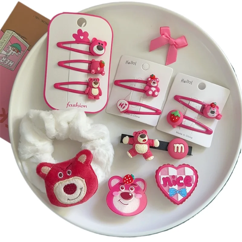 

Kuromi Cinnamoroll My Melody Cartoon Hairpin Set Student Sweet and Cute Hair Accessories Set Bb Bangs Resin Clip Bow Girl Gift