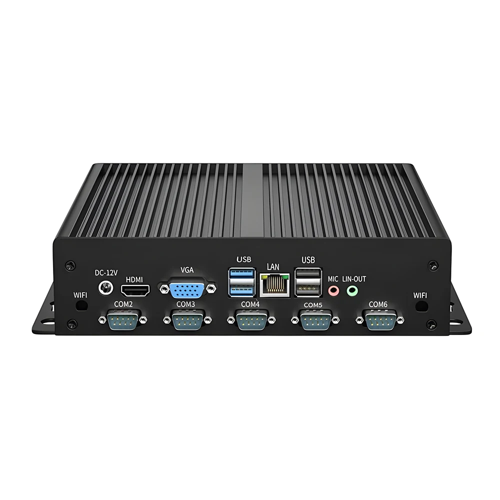 Bezwentylatorowy przemysłowy minikomputer Core i3 3110M 3230M 3520M 6USB2.0 2USB3.0 6COM RS232 1Lan AMI EFI BIOS Win10 Ubuntu Komputer wbudowany