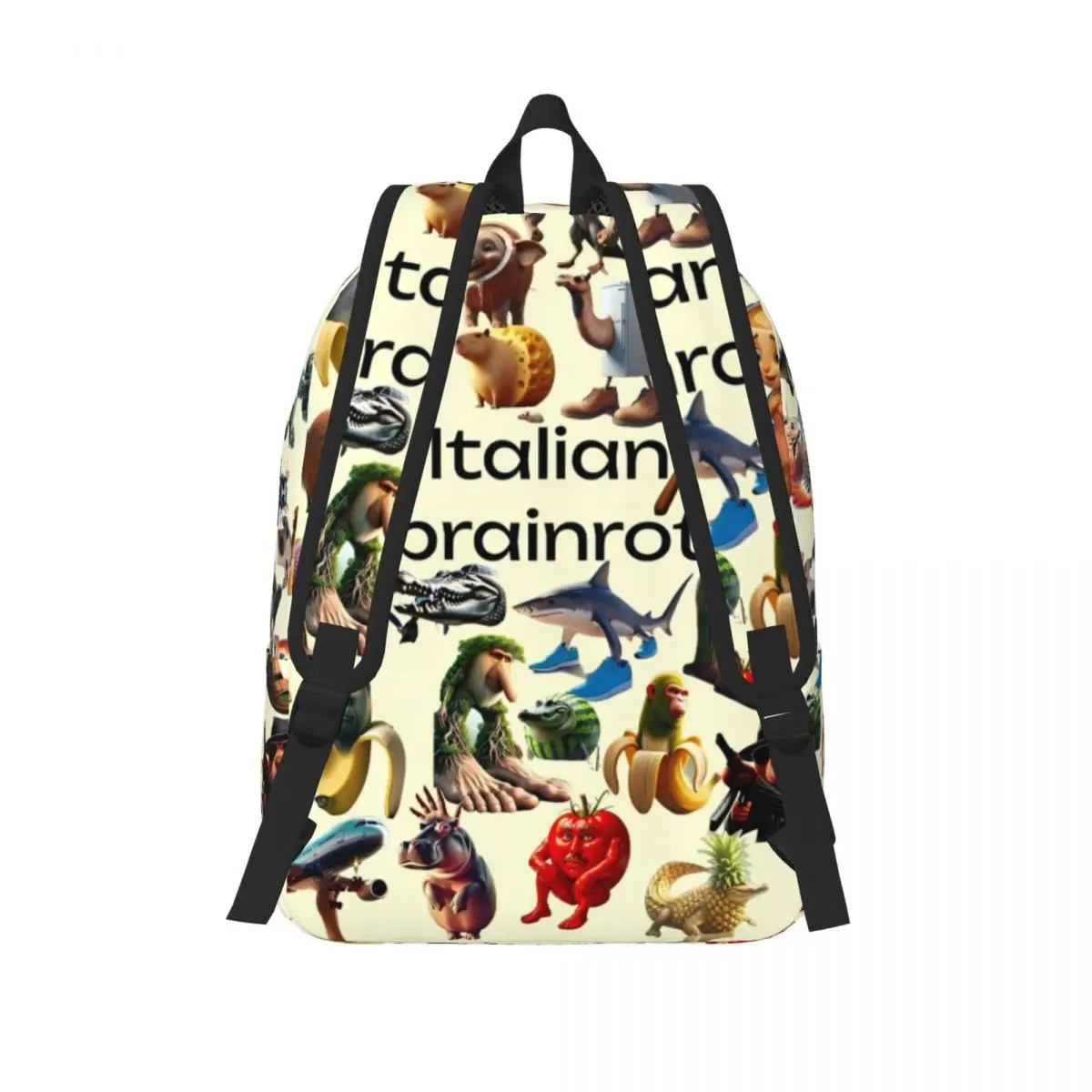 이탈리아 Brainrot Funny AI Meme 멋진 배낭 선물 학생 하이킹 여행 Tung Sahur 데이 팟 남성 여성 대학 캔버스 가방