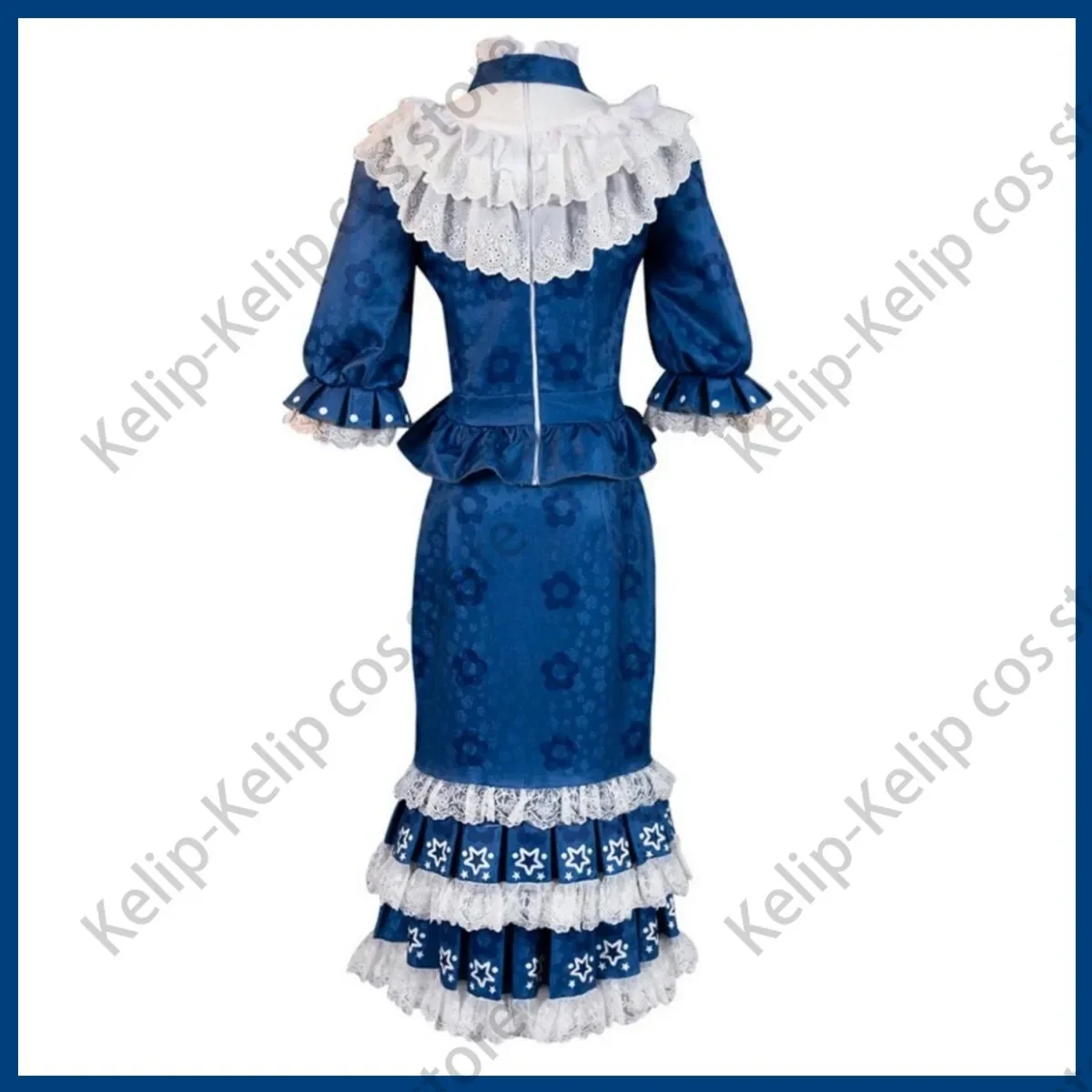 Anime Game Identity Ⅴ Galatea Clara Sculptor Cosplay Costume Wig Blue Skirt Evening Dress Woman Sexy Carnival Christmas Suit