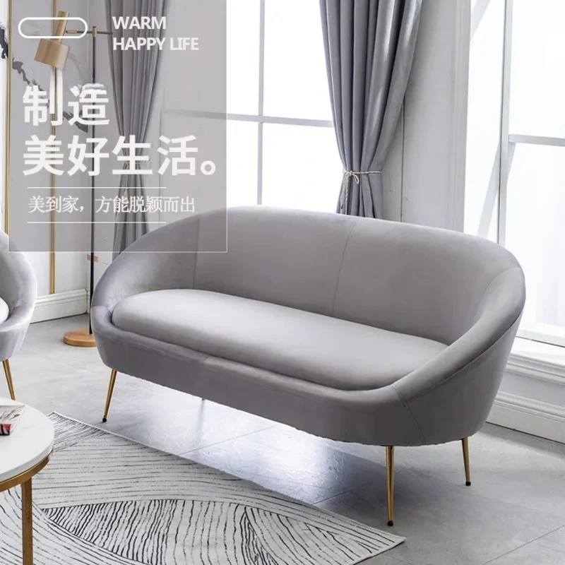 Nordic Single Fabric Sofa Simple Light Luxury Small Sofa For Apartment Living Room Bedroom Home Furniture
